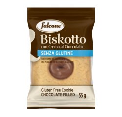 Biscotti farciti linea Biskotti -  cioccolato - monoporzione da 55 gr - Falcone