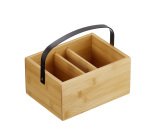 Cassetta porta condimenti - bamboo naturale - 20 x 15 x 10cm - Leone