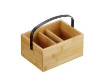 Cassetta porta condimenti - bamboo naturale - 20 x 15 x 10cm - Leone