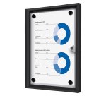 Indoor Lockable Showcase Economy Black 1x A4