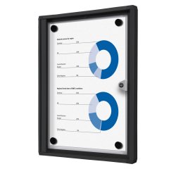 Indoor Lockable Showcase Economy Black 1x A4