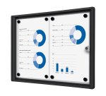 Indoor Lockable Showcase Economy Black 2x A4