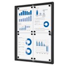 Indoor Lockable Showcase Economy Black 4x A4