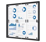 Indoor Lockable Showcase Economy Black 6x A4