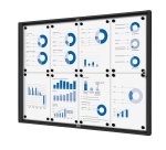 Indoor Lockable Showcase Economy Black 8x A4