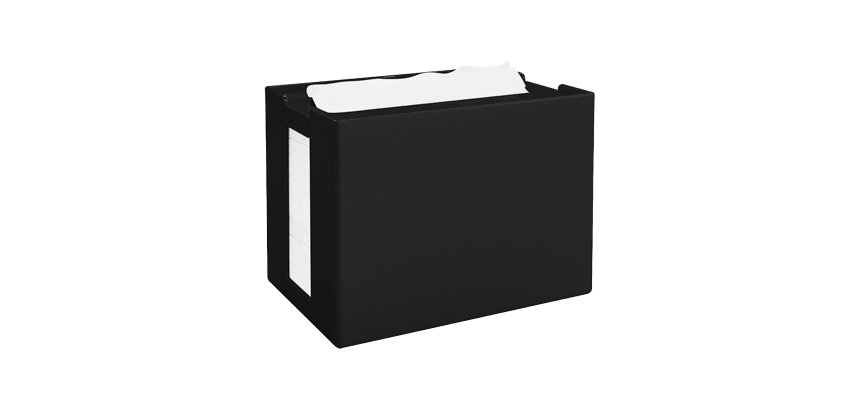 Dispenser antibatterico - per tovaglioli interfogliati - nero – Papernet