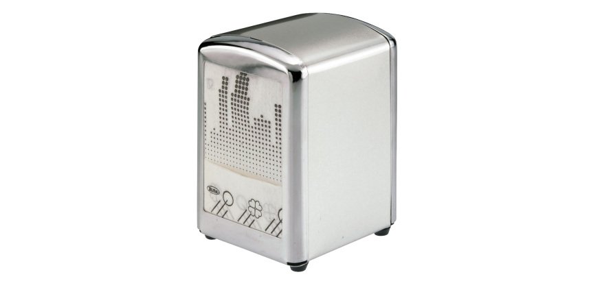 Dispenser tovaglioli da bar - 10x9x13 cm - argento - Leone