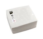 Tovaglioli cocktail - 2 veli - 20 x 20 cm - carta - bianco - Pro Nappe - conf. 50 pezzi