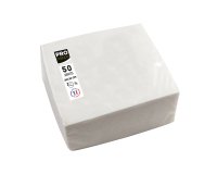 Tovaglioli cocktail - 2 veli - 20 x 20 cm - carta - bianco - Pro Nappe - conf. 50 pezzi