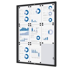 Indoor Lockable Showcase Economy Black 9x A4
