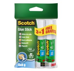 Colla stick - permanente - 8 gr - Scotch - Promo pack 3+1 pezzi