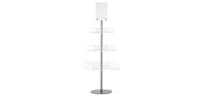 Espositore da terra a piramide - 50 x 50 x 156cm - Tecnostyl