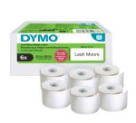 Rotolo 300 etichette LW 2234187 - 41 X 89 mm - carta - per nomi  - bianco - Dymo - value pack 6 pezzi