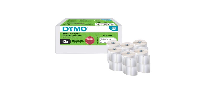 Rotolo 500 etichette LW 2234186 - 19 x 51 mm - carta - multiuso - bianco - Dymo - value pack 12 pezzi