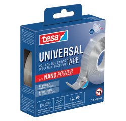Nastro biadesivo Nano Power - 30 mm x 3 m - acrilico - trasparente - Tesa