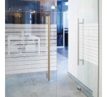 Plastica decorativa statica - 45 cm x 1,5 m - strisce sale riunioni - PVC - trasparente opaco - Patifix