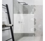 Plastica decorativa statica - 45 cm x 1,5 m - striscia oscurante opaca - PVC - bianco latte - Patifix
