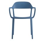 Seduta attesa Mina - con braccioli fissi - blu - Unisit