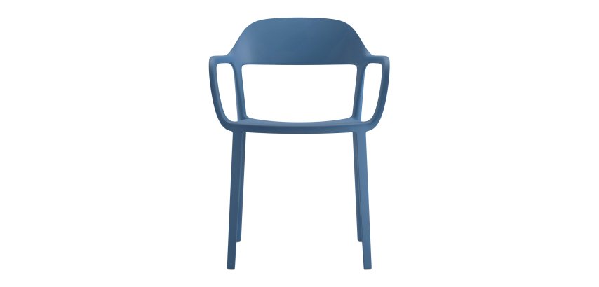 Seduta attesa Mina - con braccioli fissi - blu - Unisit