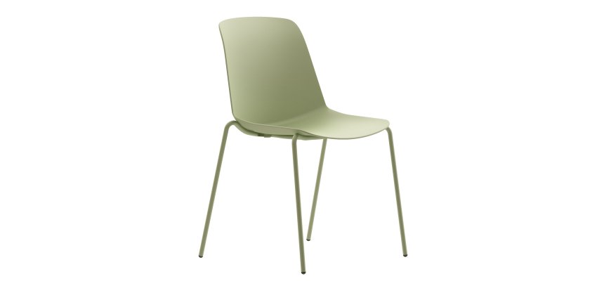 Seduta attesa Luna - 4 gambe - verde - Unisit