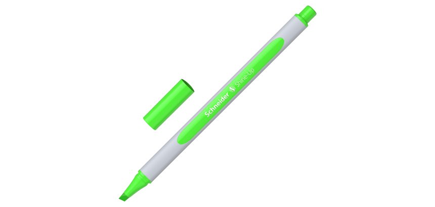 Evidenziatore Shine-Up - punta a scalpello  - verde - Schneider