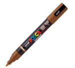 Marcatore a base d'acqua Uni Posca PC5MBR - punta brush 1.0 - 4.0mm - marrone  - Uni Mitsubishi