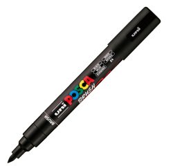 Marcatore a base d'acqua Uni Posca PC5MBR - punta brush 1.0 - 4.0mm - nero - Uni Mitsubishi