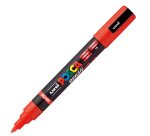 Marcatore a base d'acqua Uni Posca PC5MBR - punta brush 1.0 - 4.0mm - rosso - Uni Mitsubishi