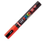 Marcatore a base d'acqua Uni Posca PC5MBR - punta brush 1.0 - 4.0mm - rosso - Uni Mitsubishi