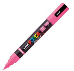 Marcatore a base d'acqua Uni Posca PC5MBR - punta brush 1.0 - 4.0mm - rosa - Uni Mitsubishi