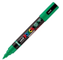 Marcatore a base d'acqua Uni Posca PC5MBR - punta brush 1.0 - 4.0mm - verde - Uni Mitsubishi