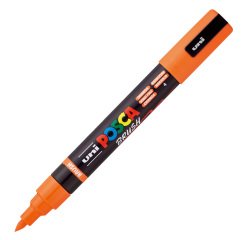 Marcatore a base d'acqua Uni Posca PC5MBR - punta brush 1.0 - 4.0mm - arancione  - Uni Mitsubishi