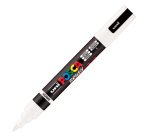 Marcatore a base d'acqua Uni Posca PC5MBR - punta brush 1.0 - 4.0mm - bianco  - Uni Mitsubishi