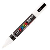En_marqueur posca pc5br peinture base eau inodore tout support pointe moyenne brush coloris  blanc