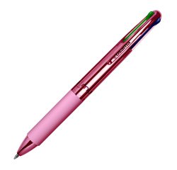 Penna a sfera 4 Multi Chrome - punta 1,00 mm - 4 colori - rose pink  - Osama