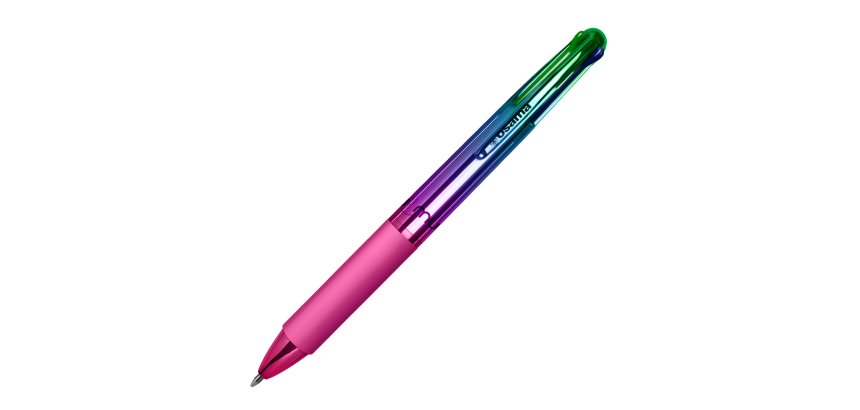 Penna a sfera 4 Multi Chrome - punta 1,00 mm - 4 colori - rainbow  - Osama