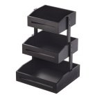 Espositore buffet - 3 piani - bamboo nero - H 41cm - Leone