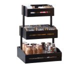 Espositore buffet - 3 piani - bamboo nero - H 41cm - Leone