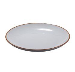 Piatto piano - rPET - grigio - Ø22 x 2,6cm - Leone