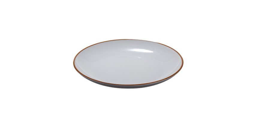 Piatto piano - rPET - grigio - Ø22 x 2,6cm - Leone