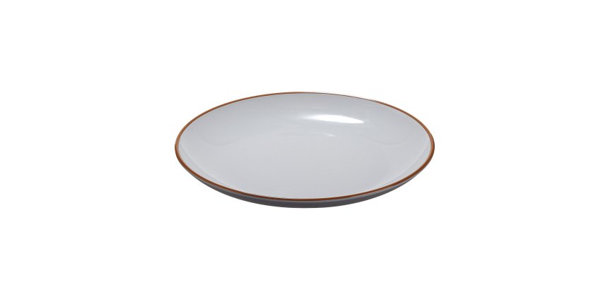 Piatto piano - rPET - grigio - Ø22 x 2,6cm - Leone