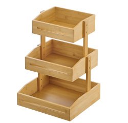 Espositore buffet - 3 piani - bamboo naturale - H 41cm - Leone