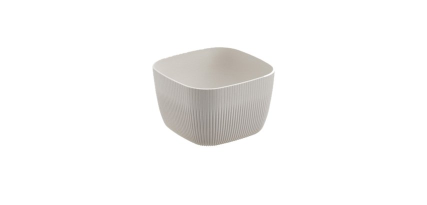 Ciotola buffet Norway - quadrata - avorio - 19,5 x 19,5 x 12cm - melamina - Leone