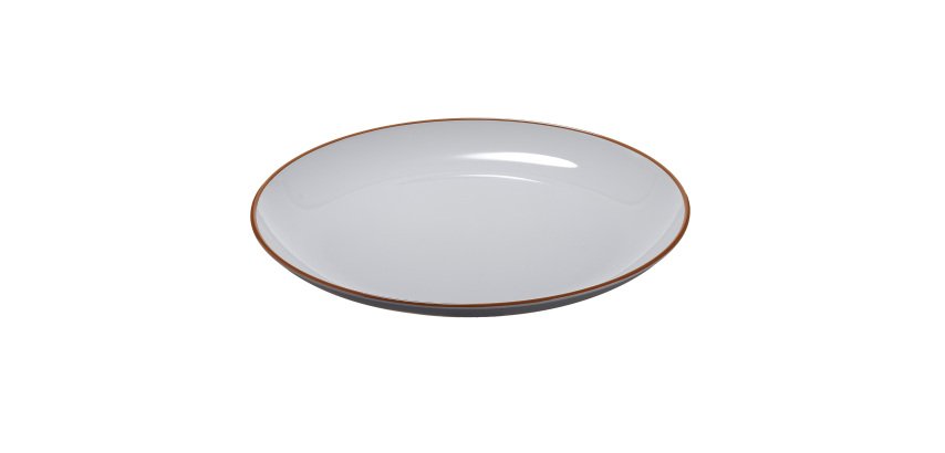 Piatto piano - rPET - grigio - Ø27,5 x 2,8cm - Leone