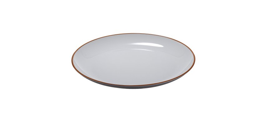 Piatto piano - rPET - grigio - Ø27,5 x 2,8cm - Leone