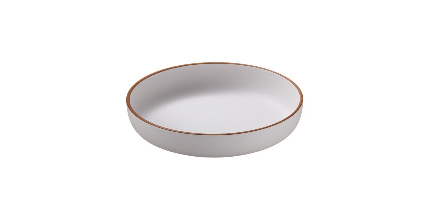 Piatto fondo - rPET - bianco - Ø21 x 3,8cm - Leone