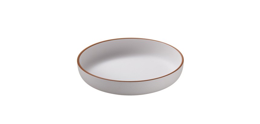 Piatto fondo - rPET - bianco - Ø21 x 3,8cm - Leone
