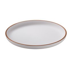 Piatto piano - rPET - bianco - Ø22 x 2,6cm - Leone