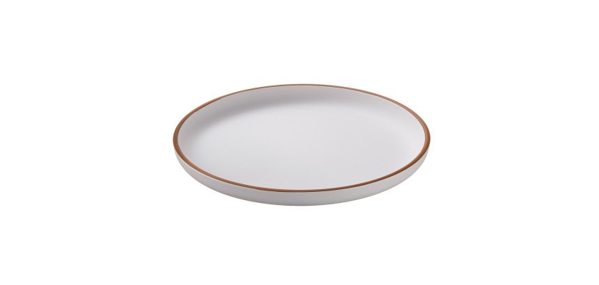 Piatto piano - rPET - bianco - Ø22 x 2,6cm - Leone