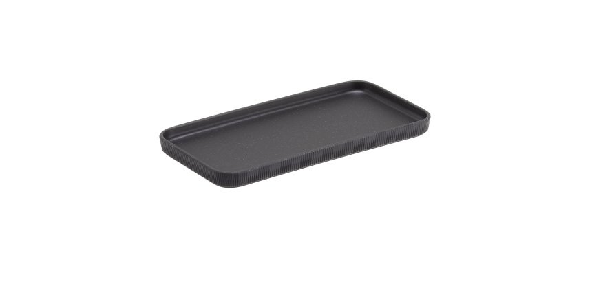 Vassoio buffet Norway - antracite - 27,5 x 13,2 x 1,7cm - melamina - Leone